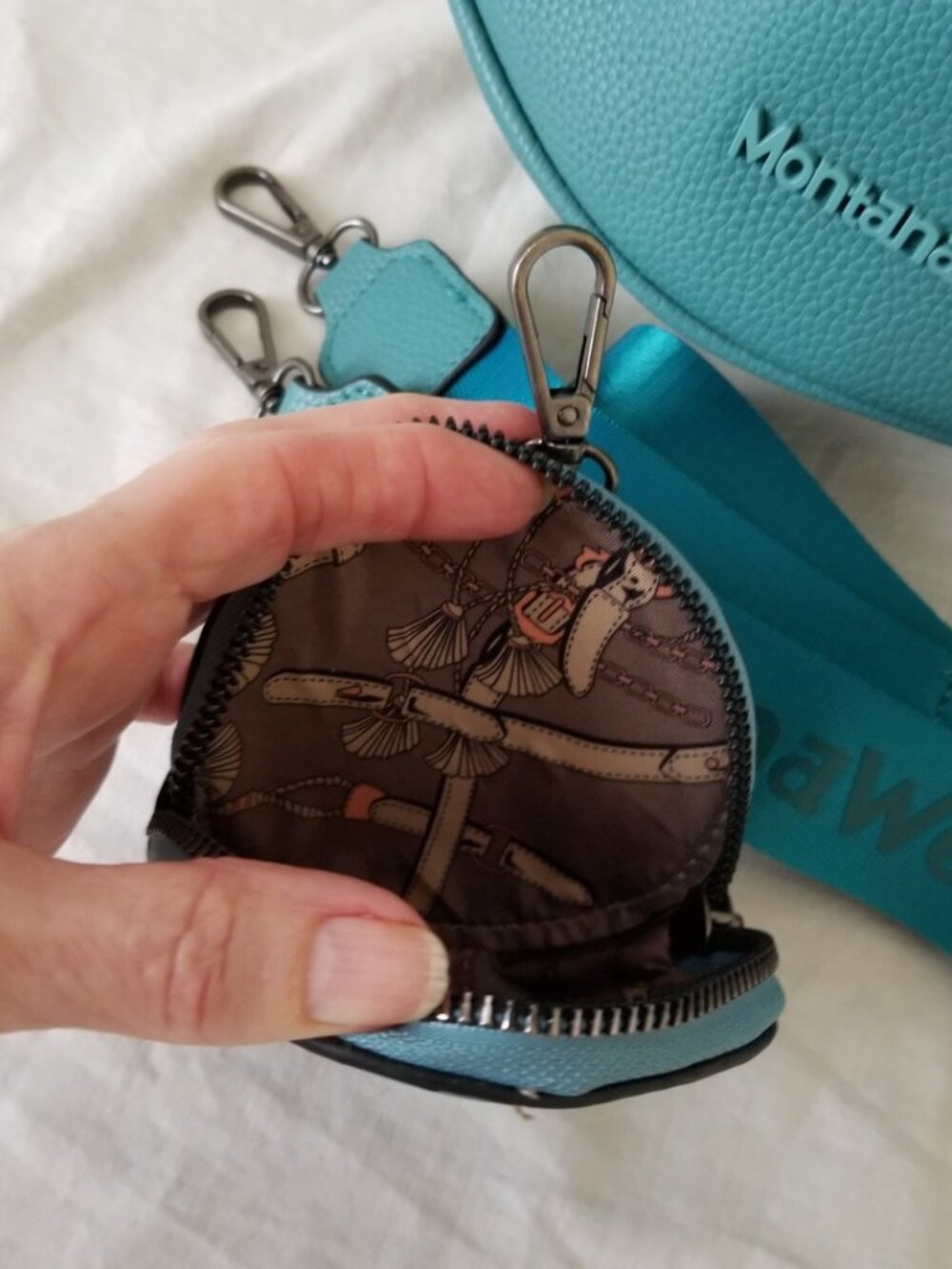NWT! Turquoise Montana West Faux Leather Shoulder Crossbody Bag w/Coin Pouch - Picture 8 of 12